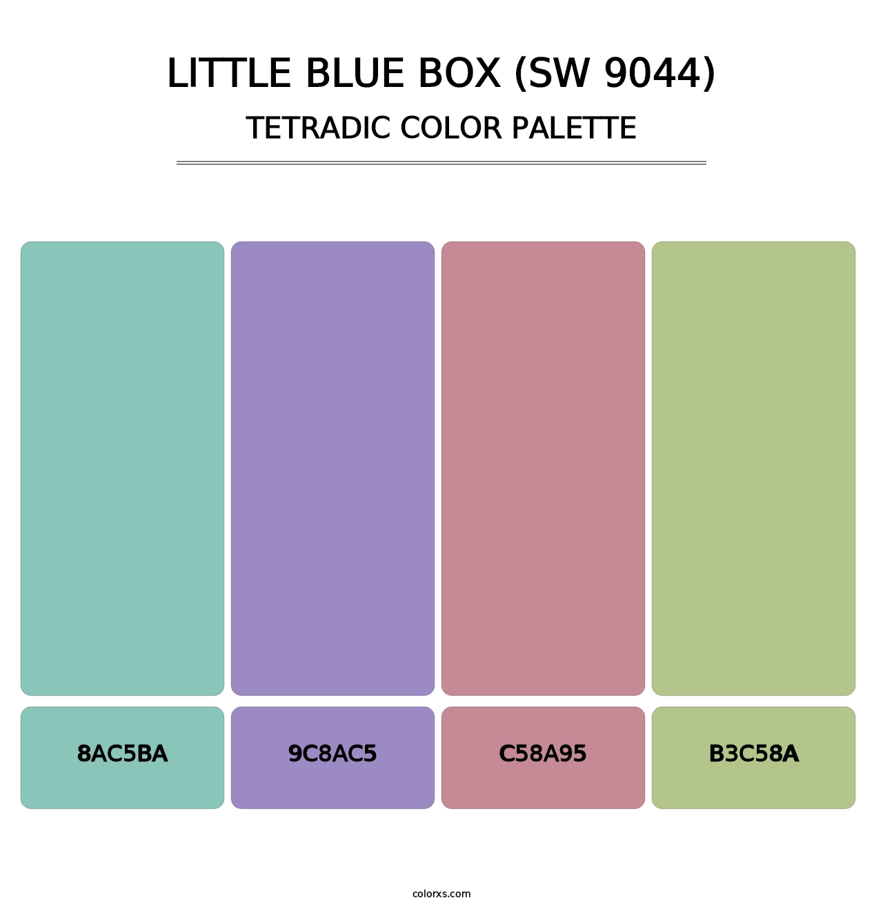 Little Blue Box (SW 9044) - Tetradic Color Palette