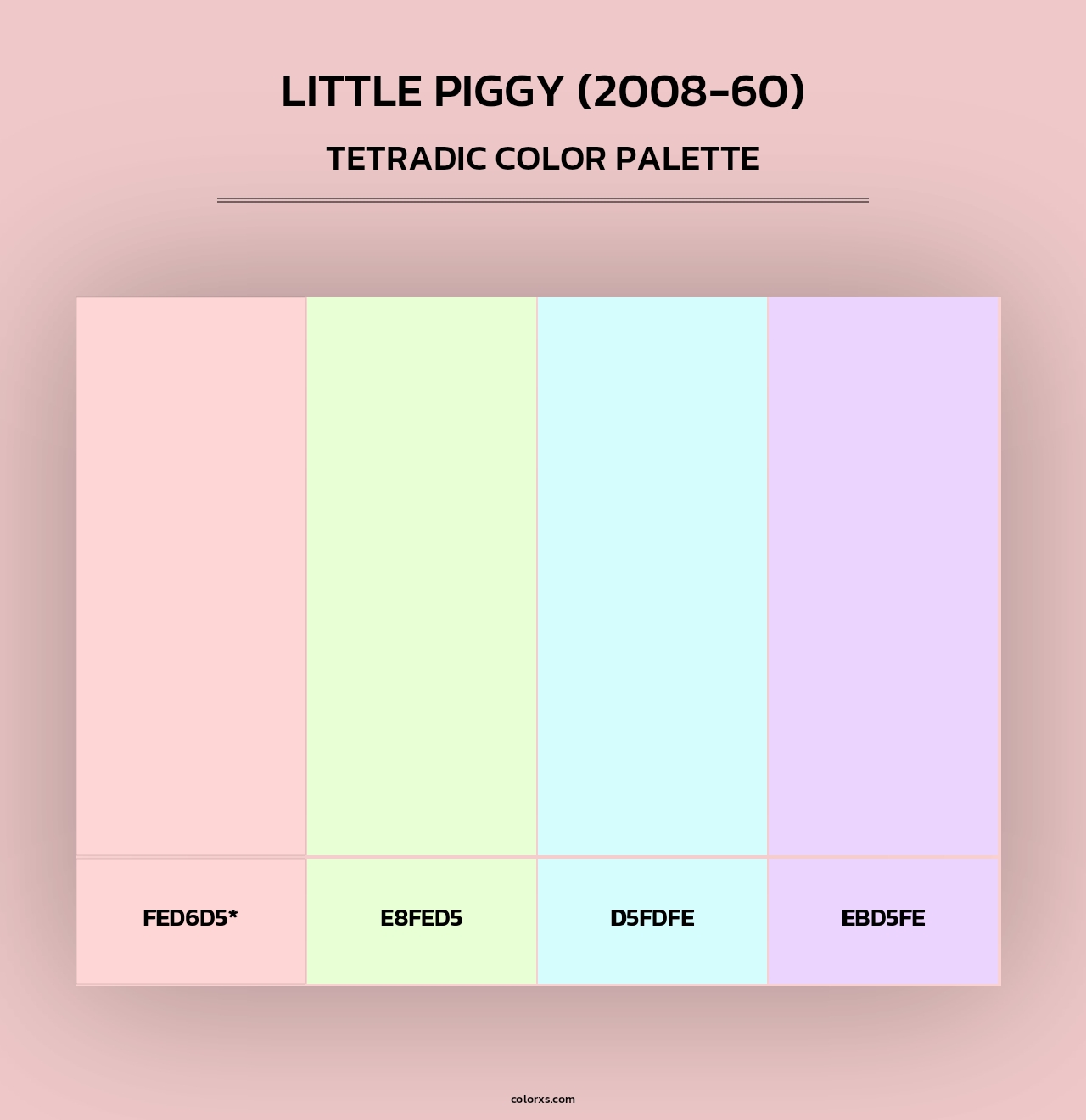 Little Piggy (2008-60) - Tetradic Color Palette