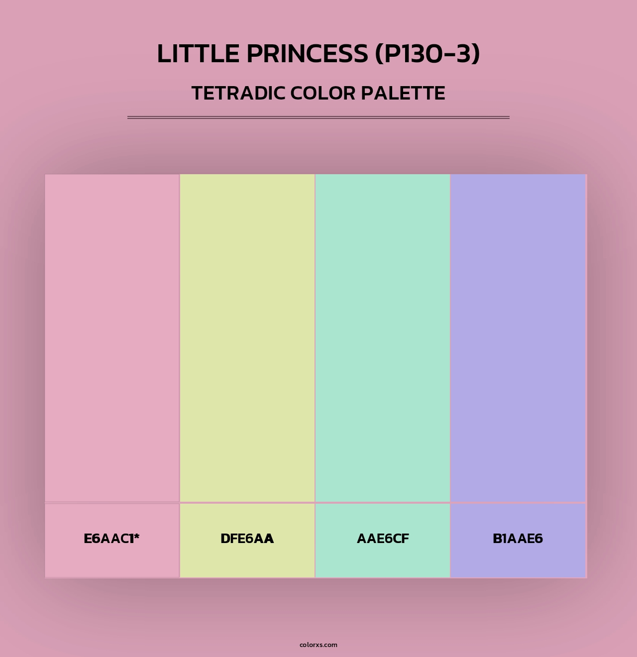 Little Princess (P130-3) - Tetradic Color Palette