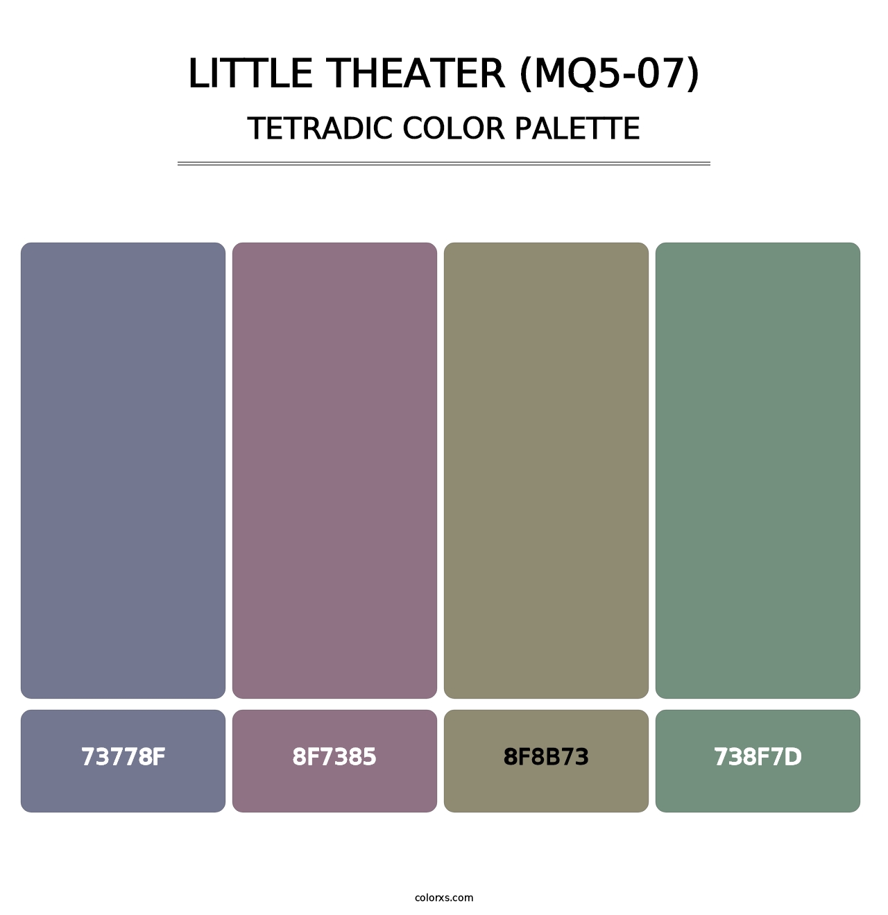 Little Theater (MQ5-07) - Tetradic Color Palette