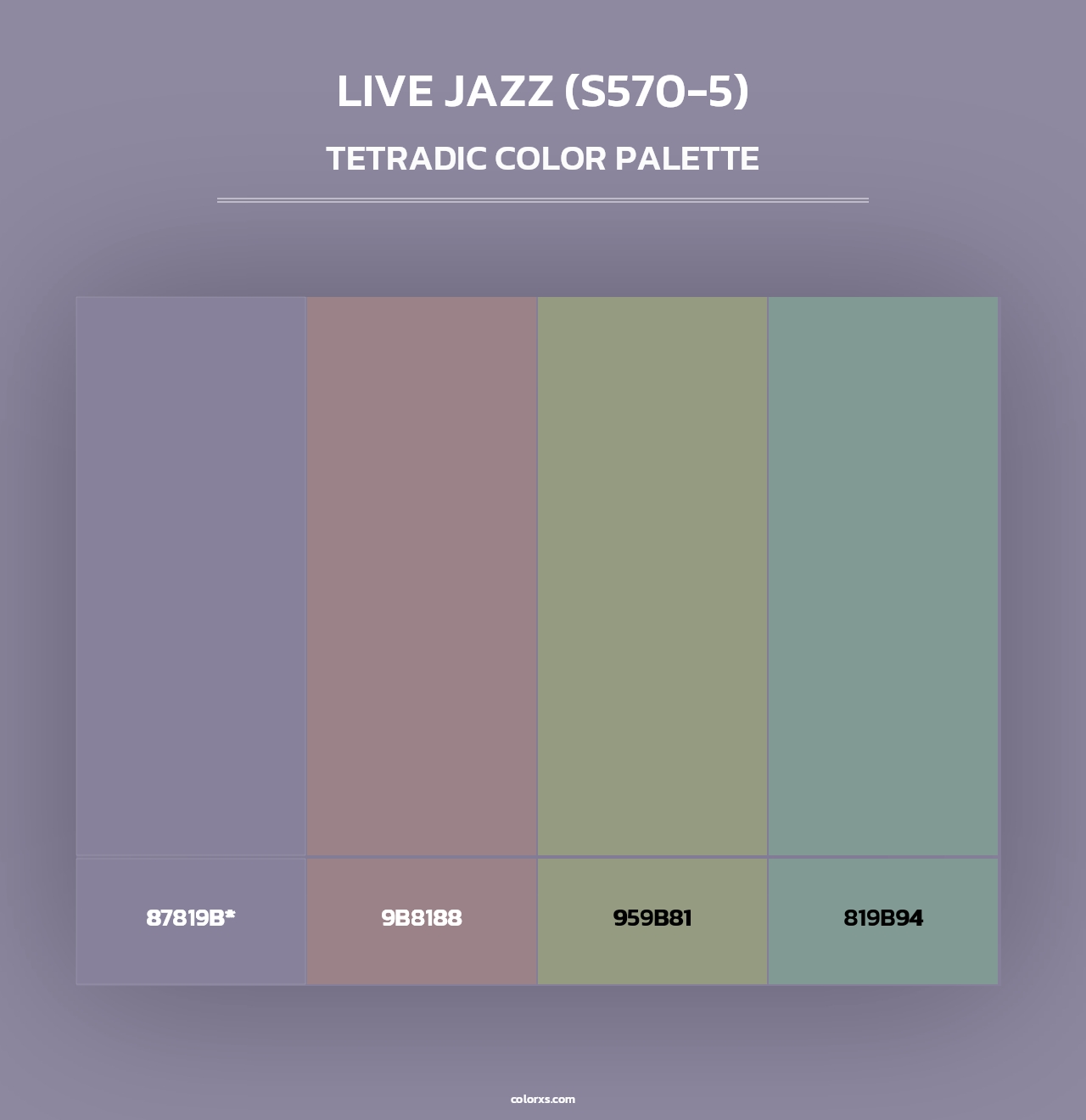 Live Jazz (S570-5) - Tetradic Color Palette