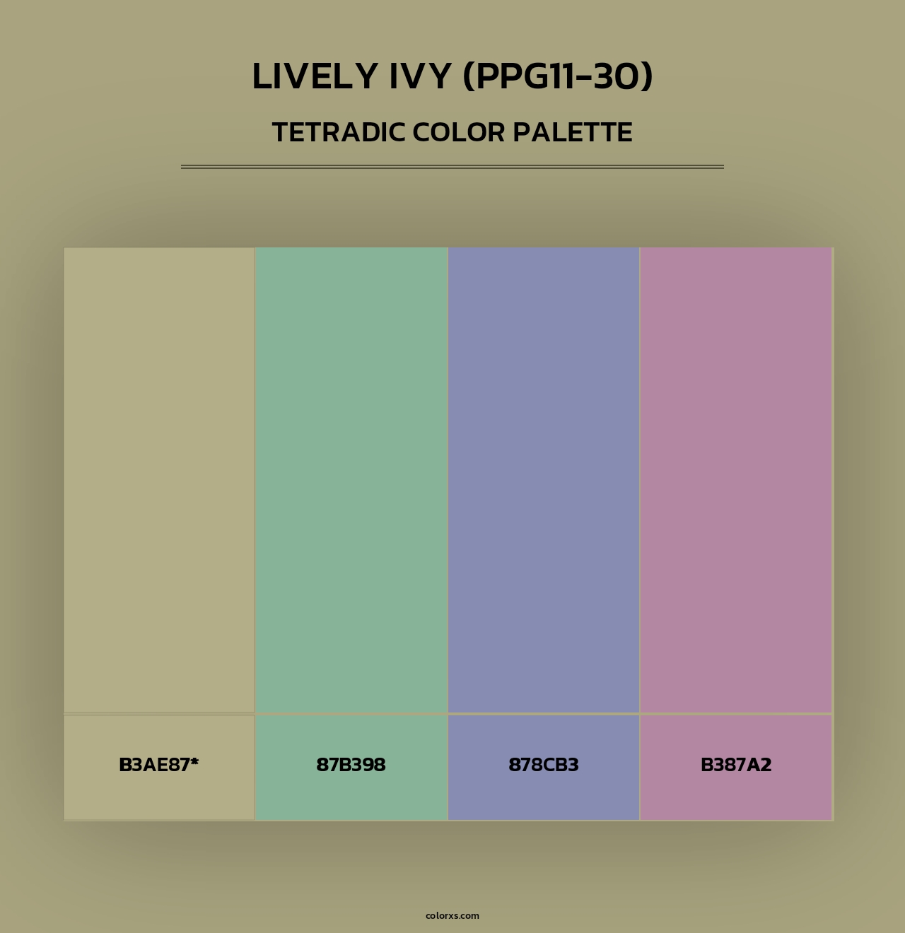 Lively Ivy (PPG11-30) - Tetradic Color Palette