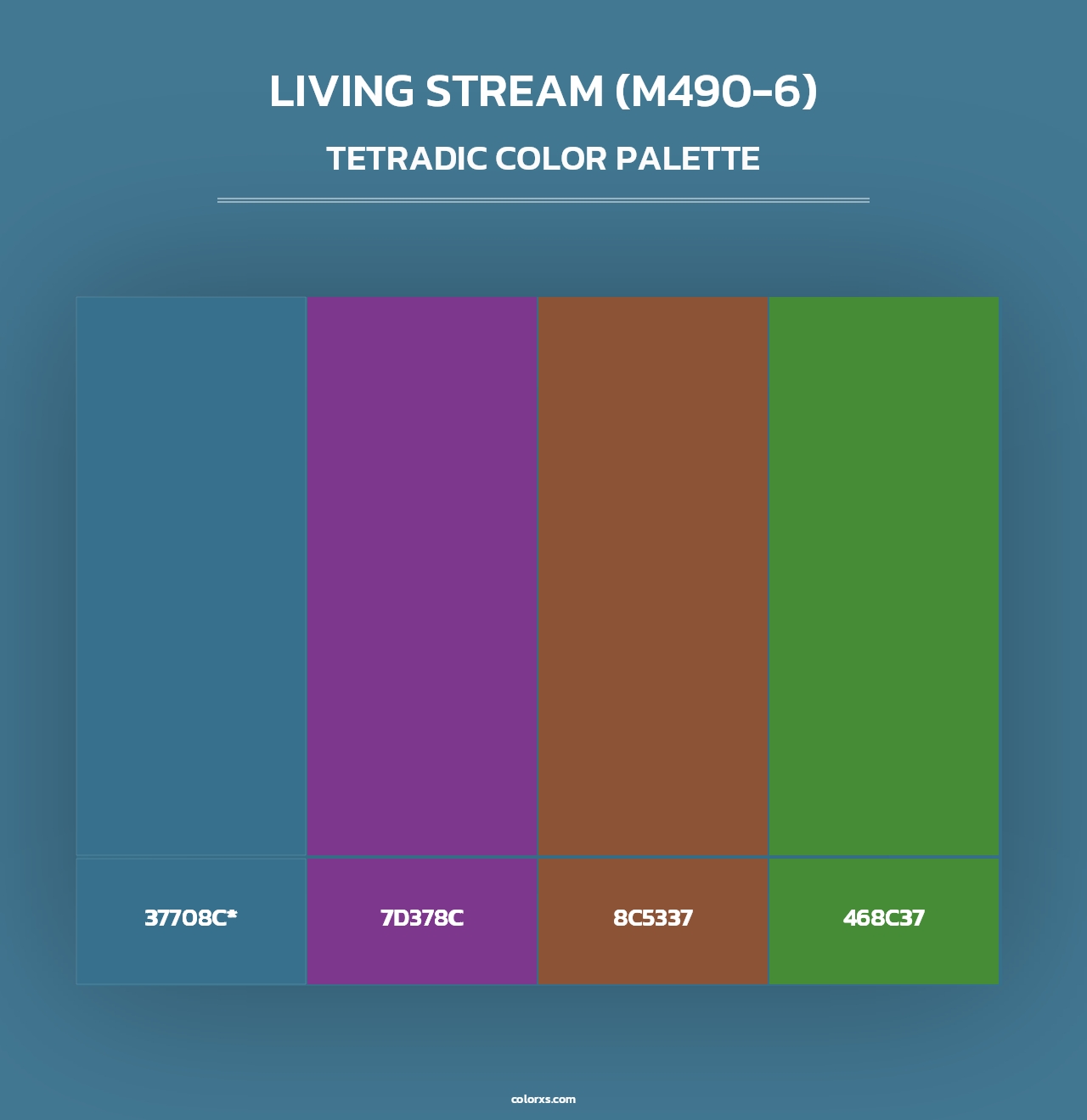 Living Stream (M490-6) - Tetradic Color Palette