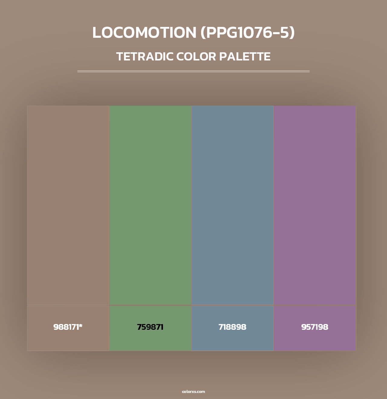 Locomotion (PPG1076-5) - Tetradic Color Palette