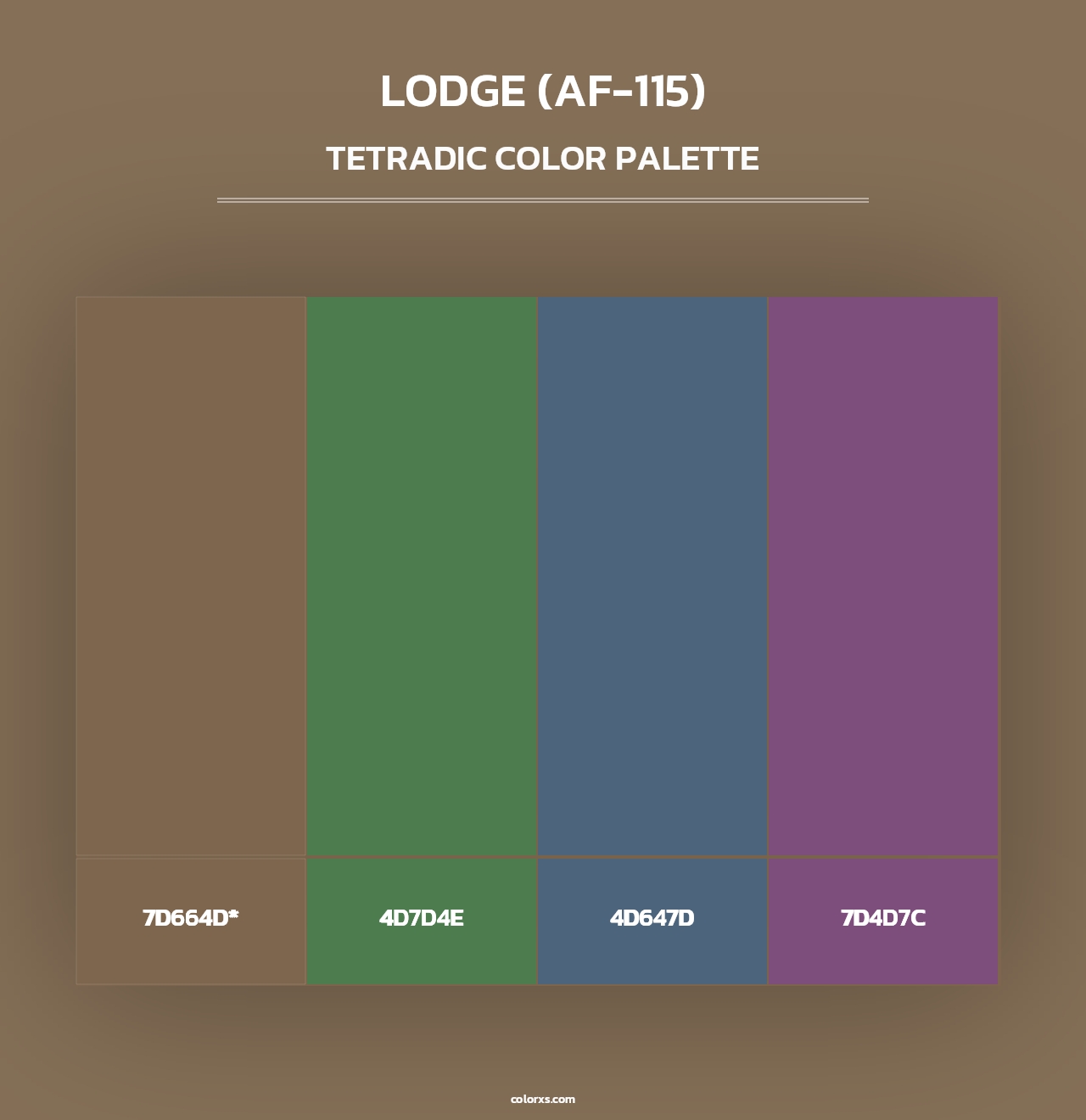 Lodge (AF-115) - Tetradic Color Palette