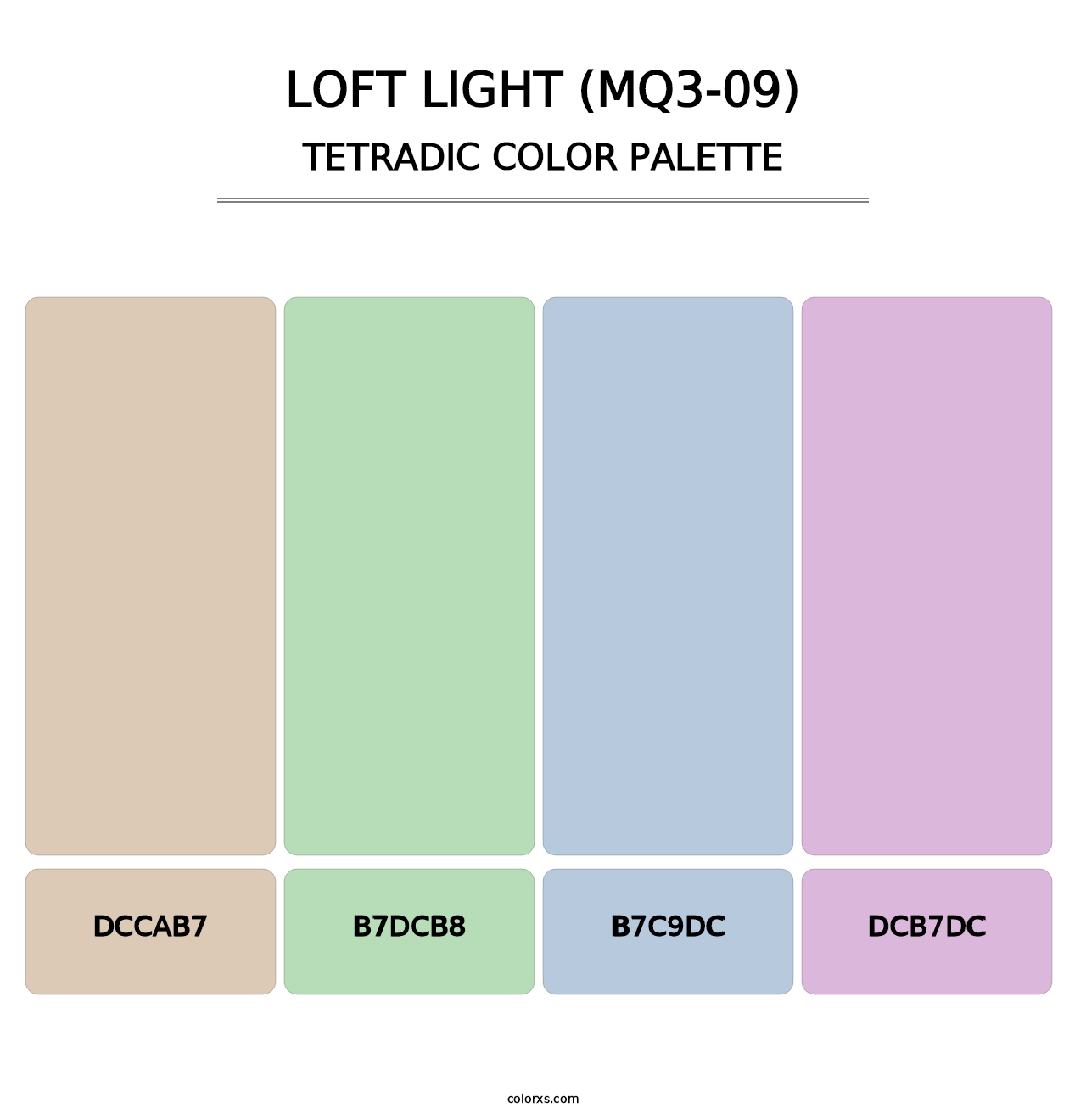 Loft Light (MQ3-09) - Tetradic Color Palette