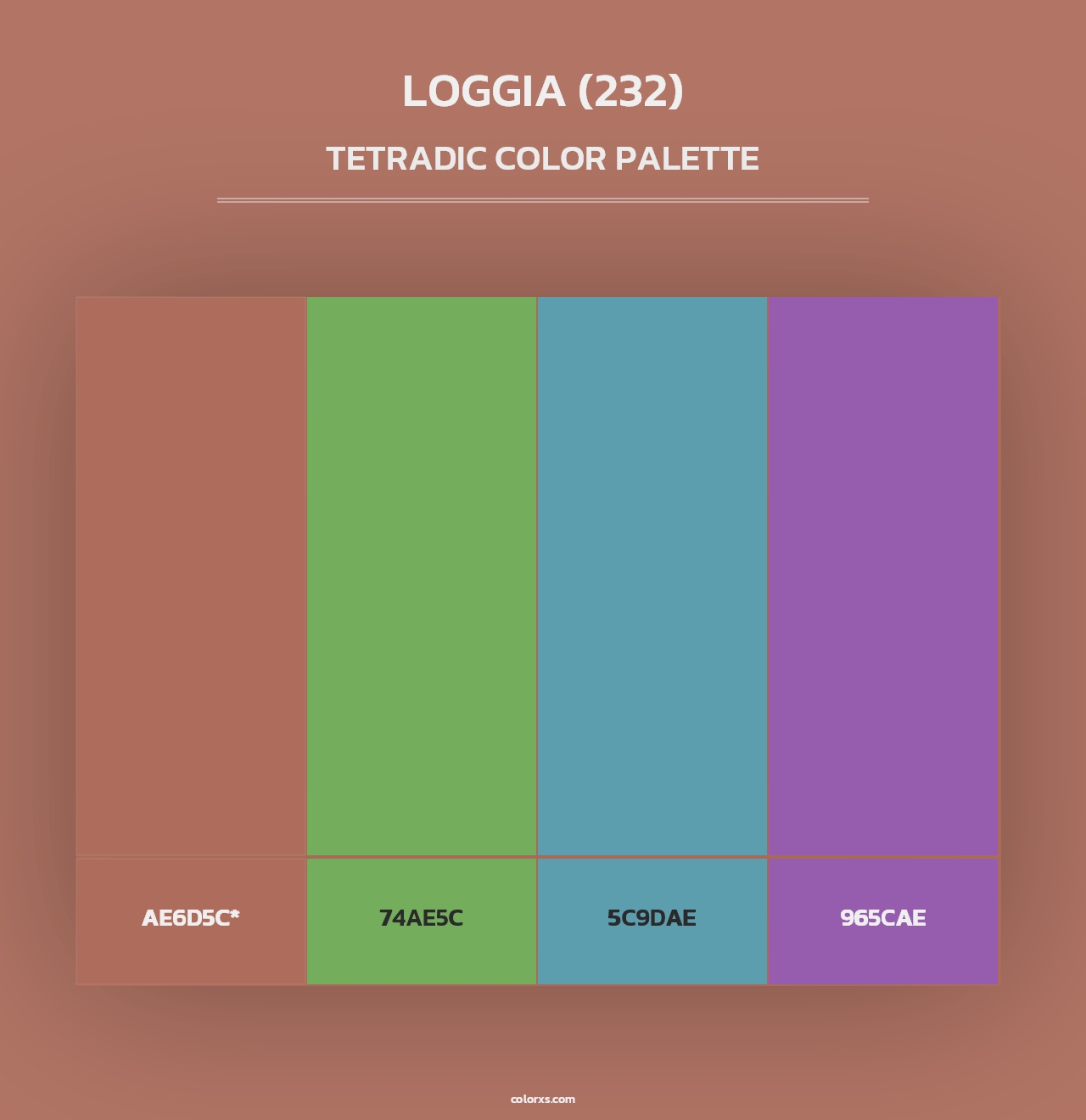 Loggia (232) - Tetradic Color Palette