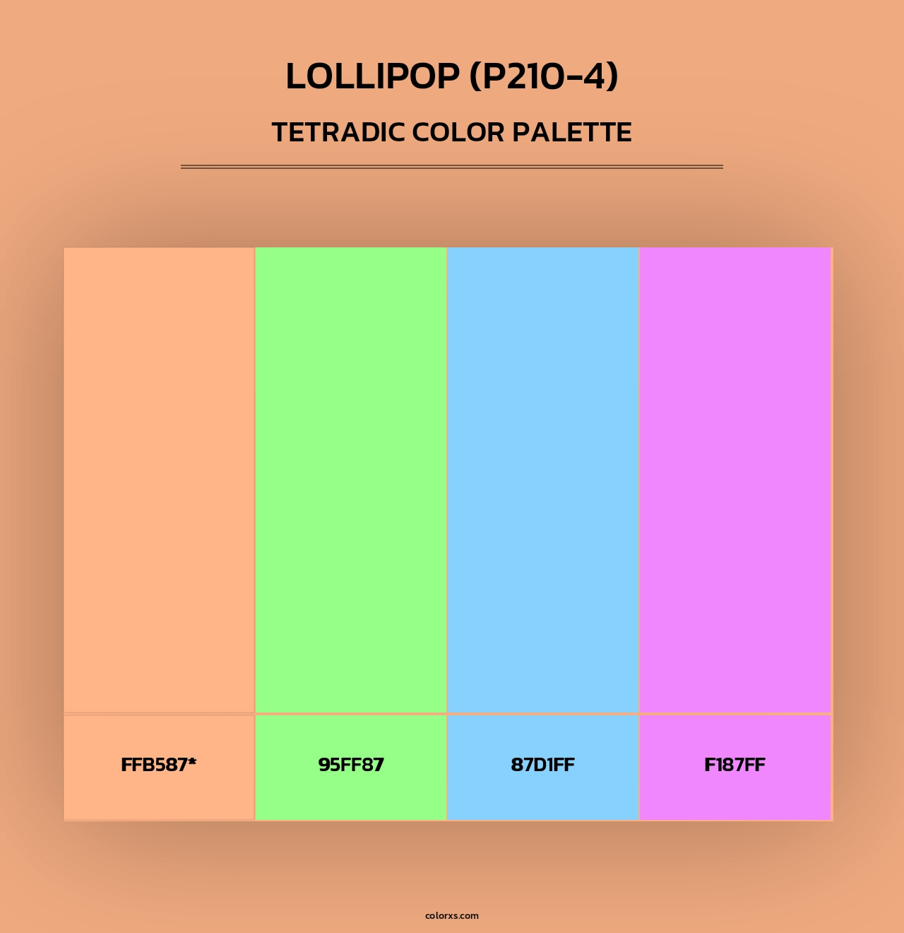 Lollipop (P210-4) - Tetradic Color Palette