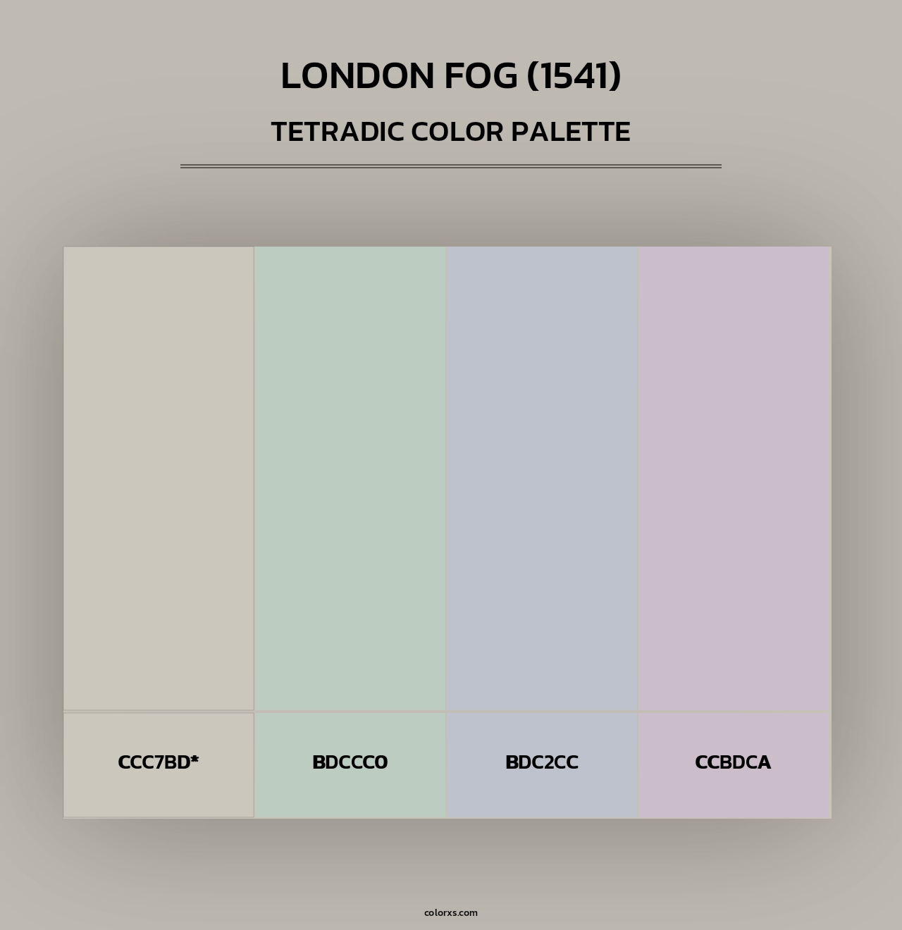 London Fog (1541) - Tetradic Color Palette