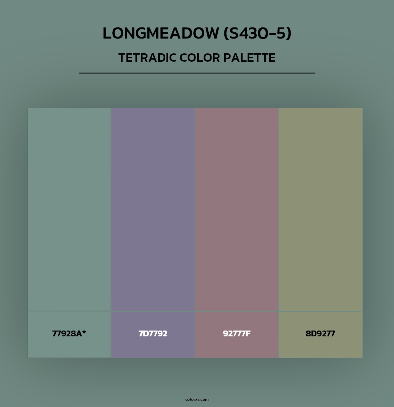 Longmeadow (S430-5) - Tetradic Color Palette