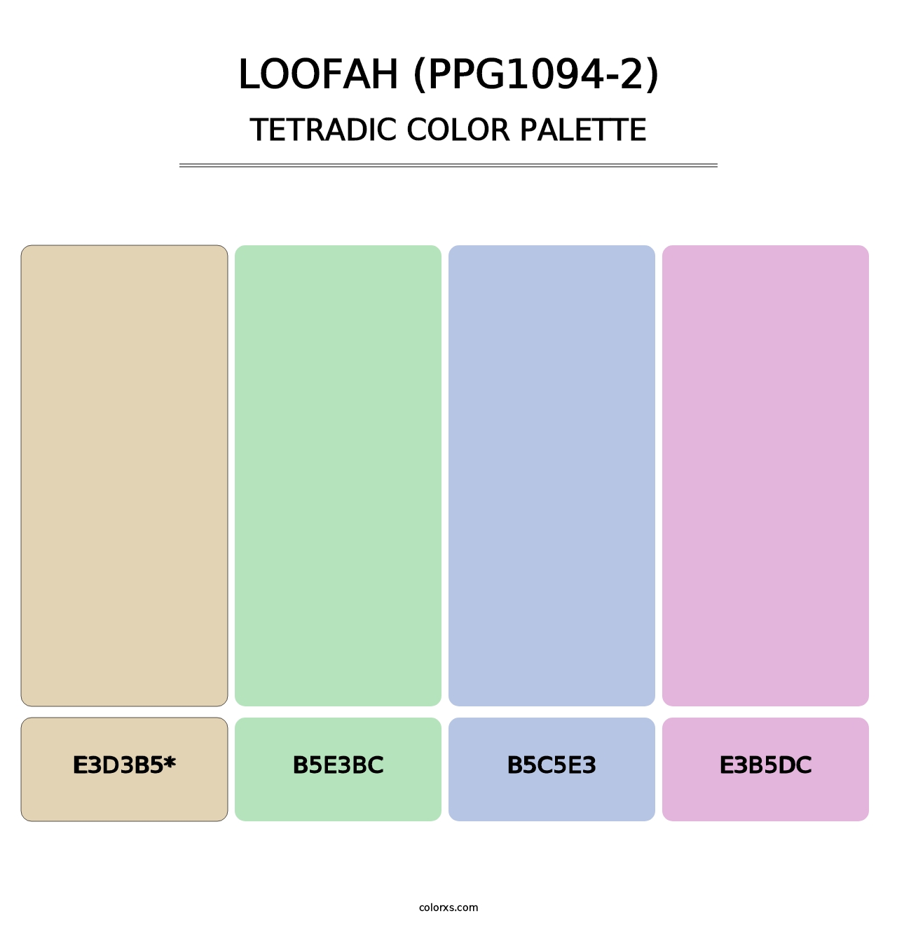 Loofah (PPG1094-2) - Tetradic Color Palette