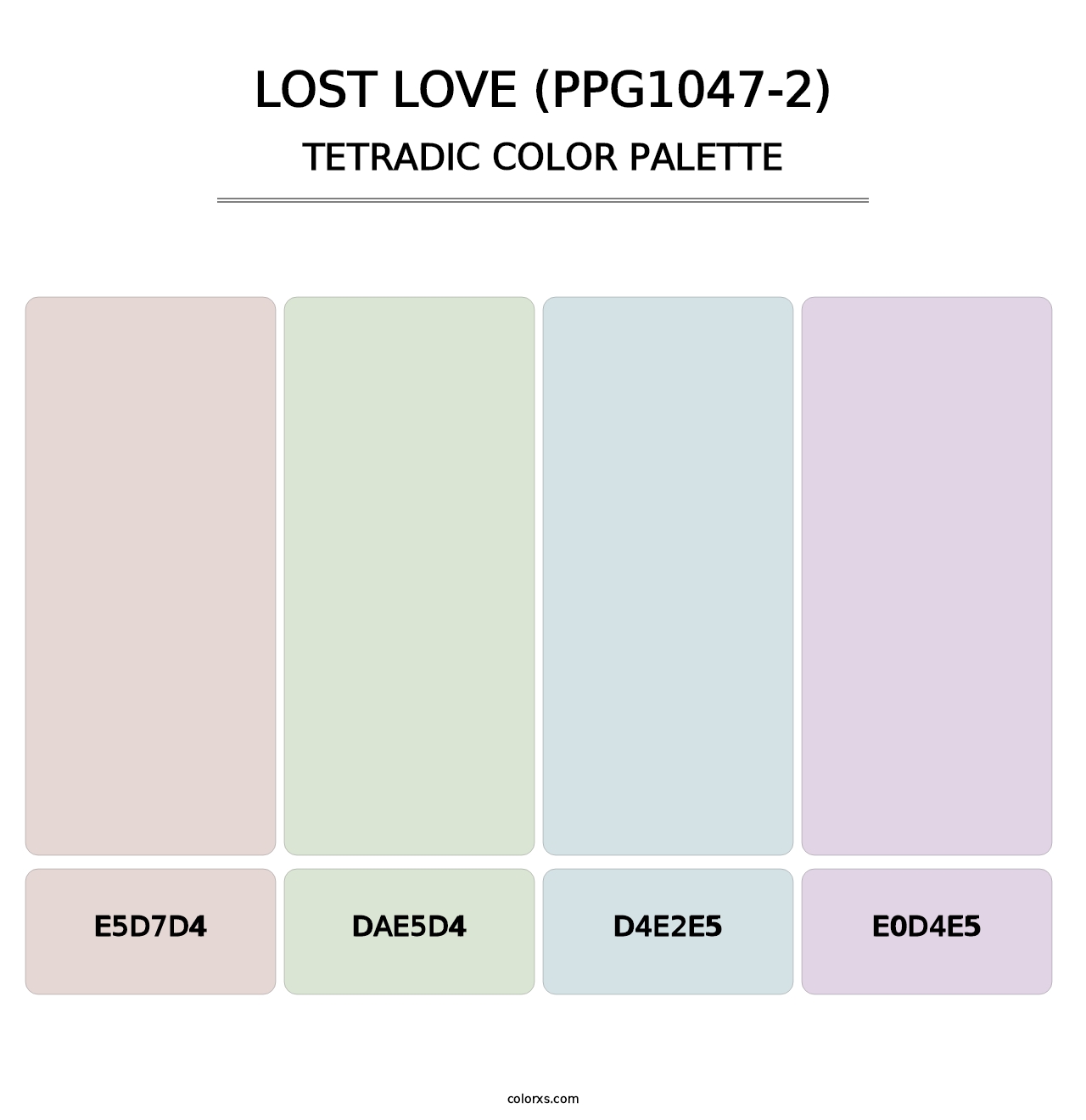 Lost Love (PPG1047-2) - Tetradic Color Palette