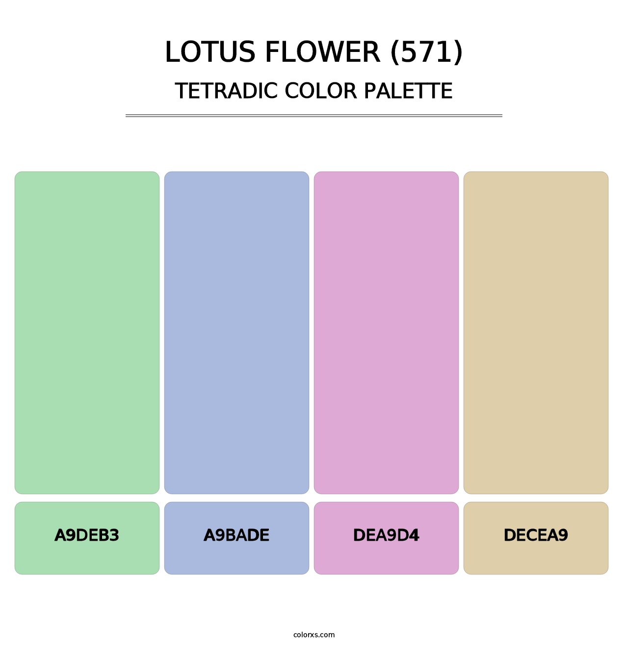 Lotus Flower (571) - Tetradic Color Palette