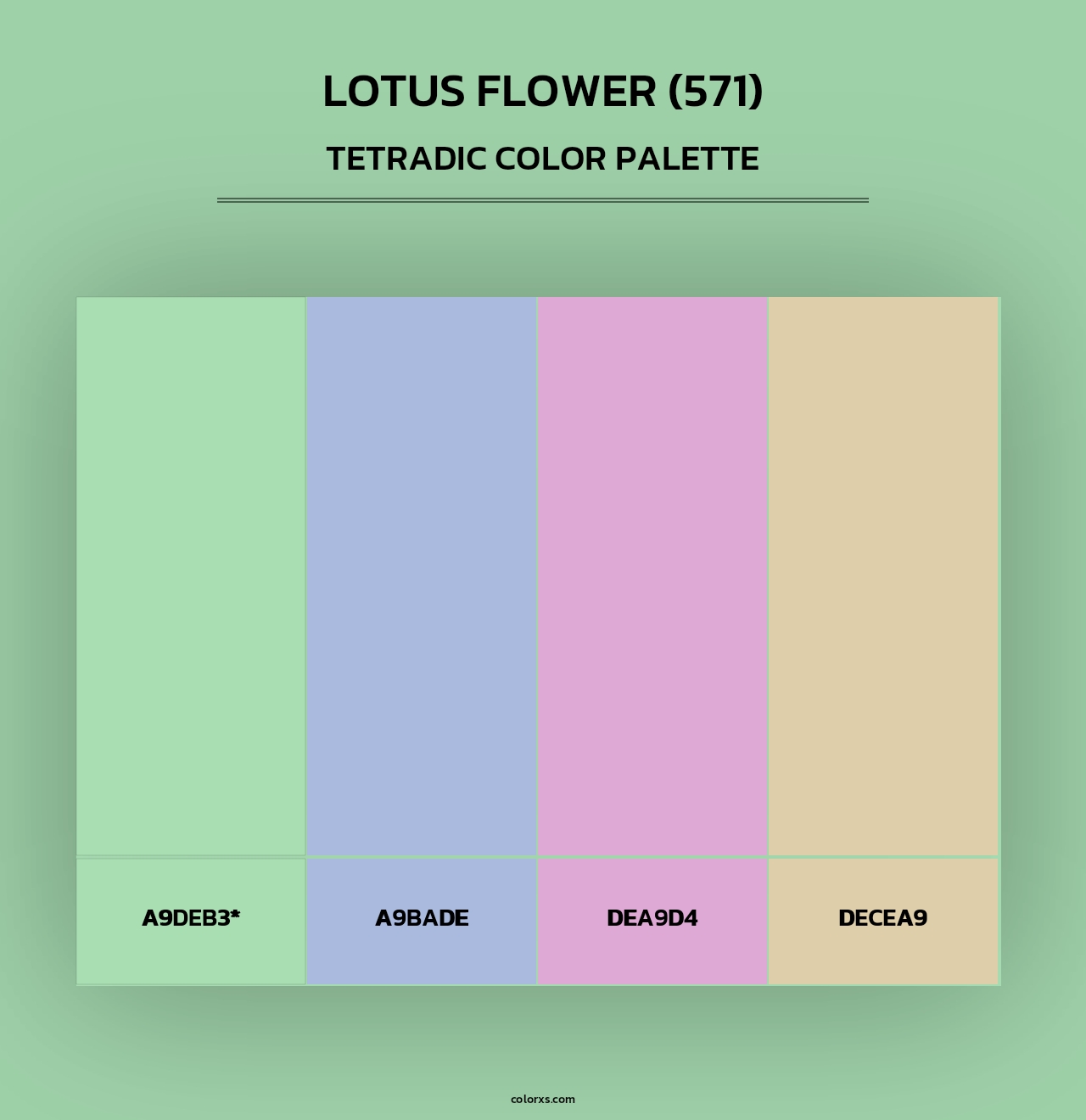 Lotus Flower (571) - Tetradic Color Palette