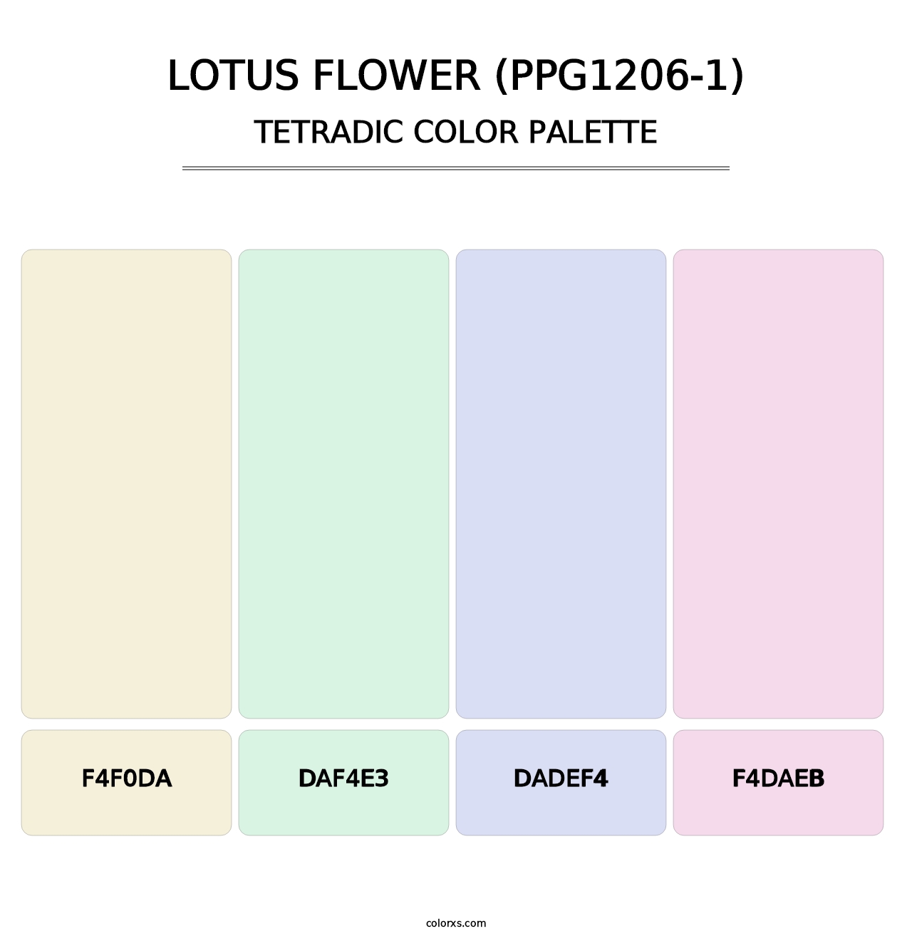 Lotus Flower (PPG1206-1) - Tetradic Color Palette