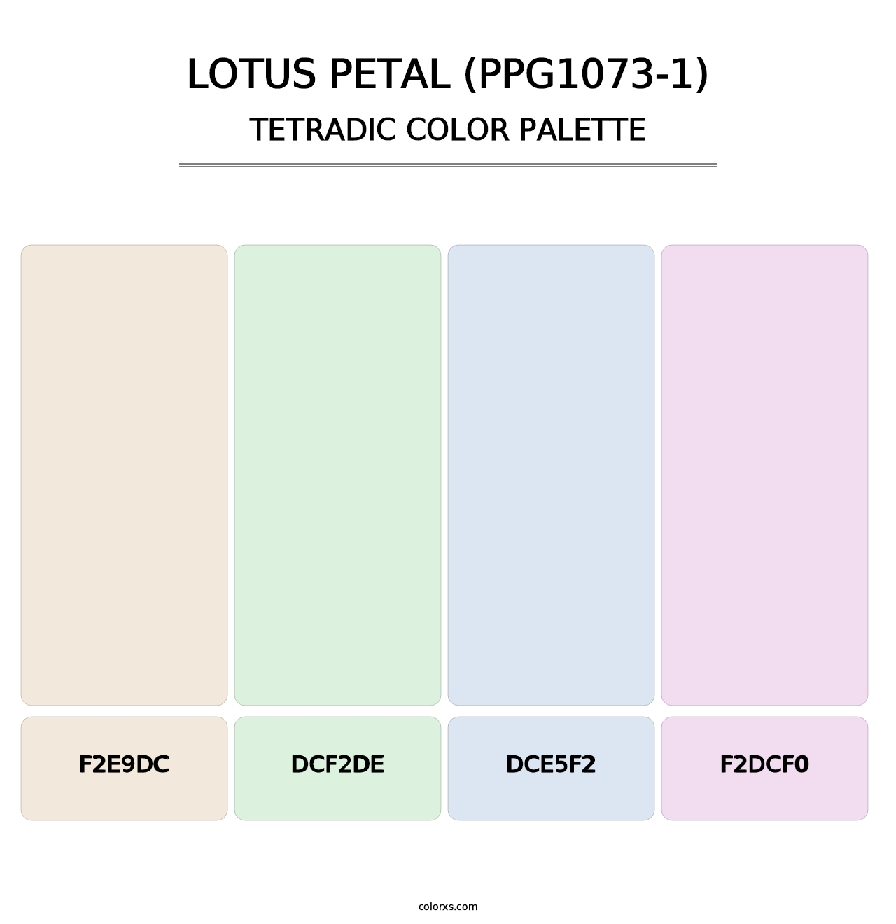 Lotus Petal (PPG1073-1) - Tetradic Color Palette