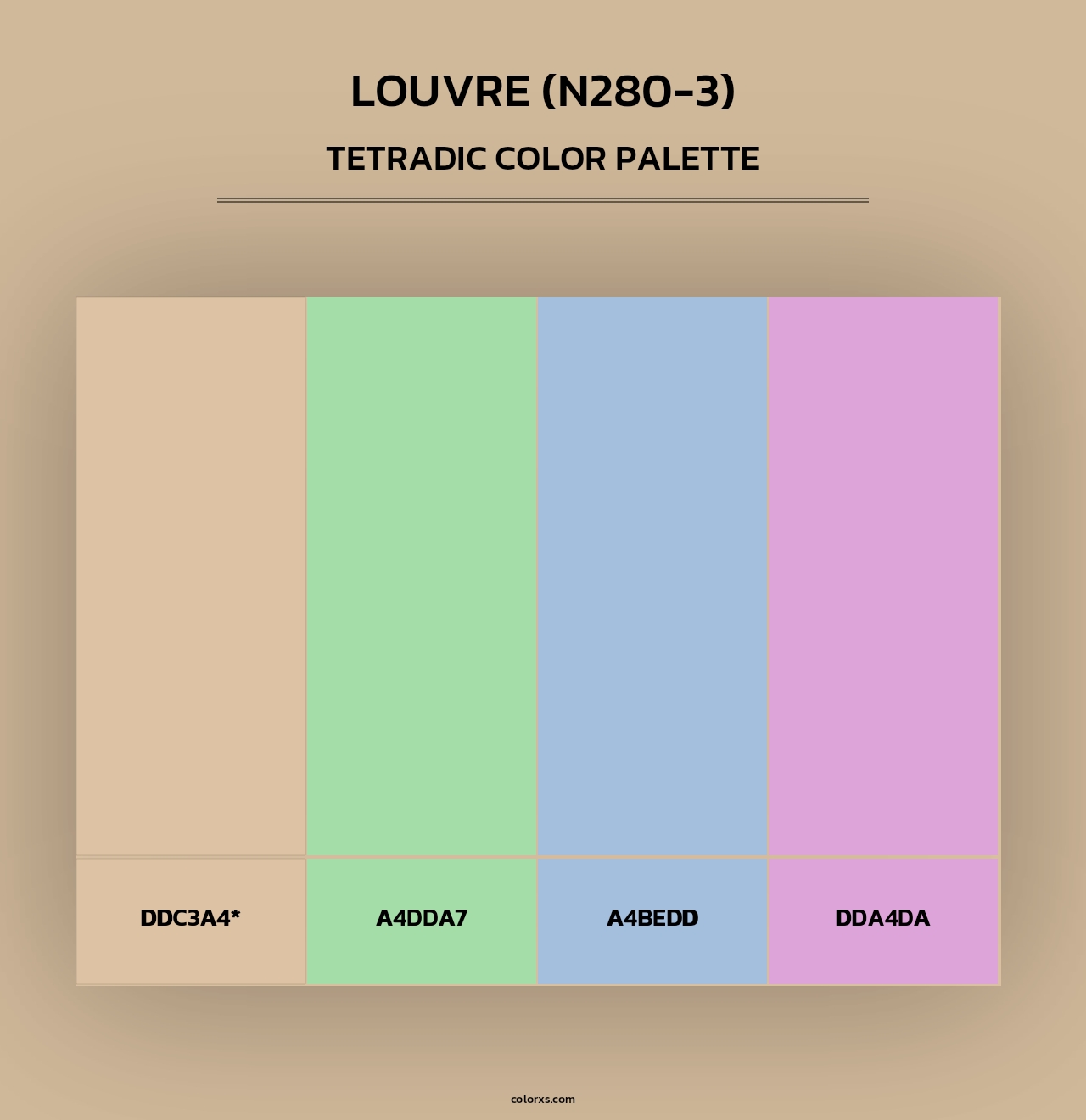 Louvre (N280-3) - Tetradic Color Palette