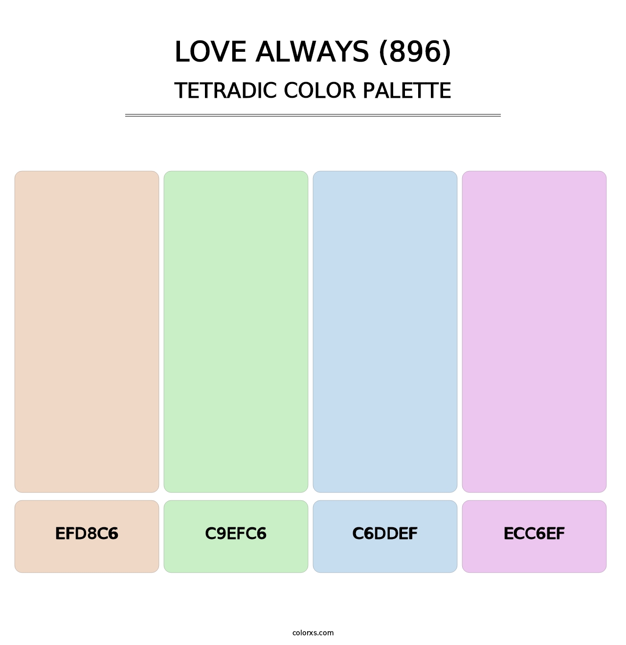 Love Always (896) - Tetradic Color Palette