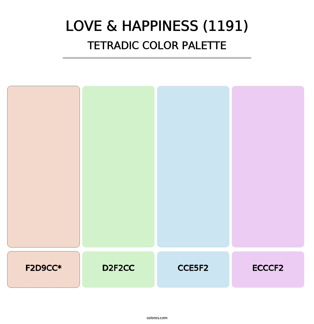 Love & Happiness (1191) - Tetradic Color Palette