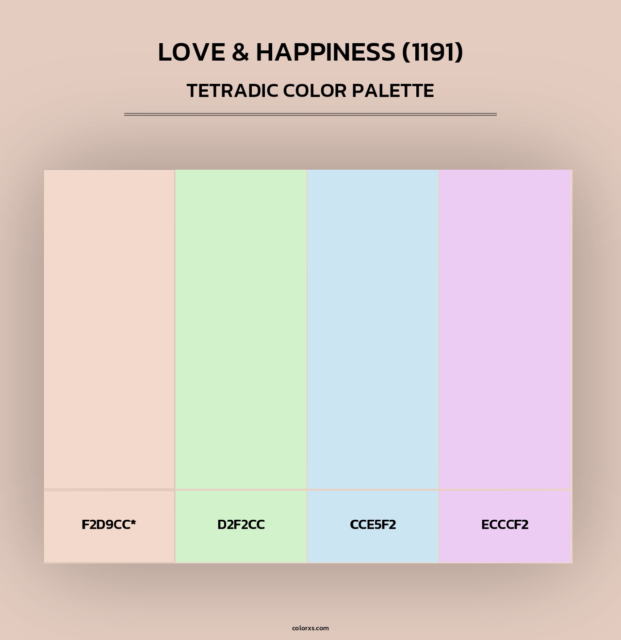 Love & Happiness (1191) - Tetradic Color Palette