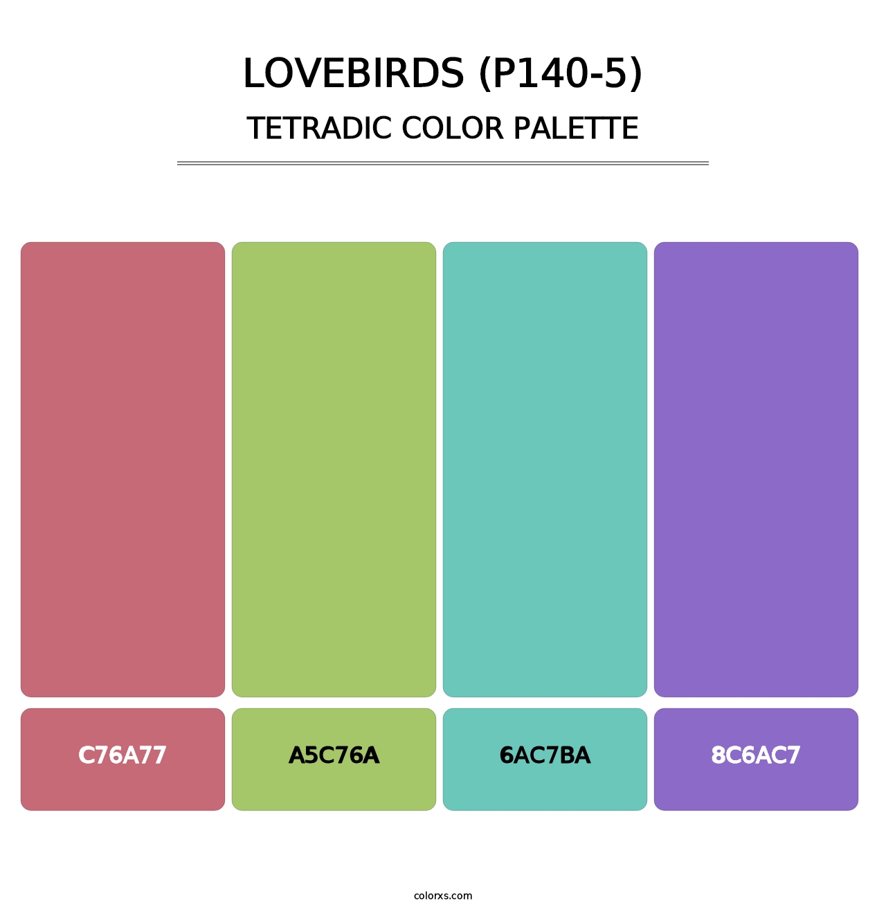 Lovebirds (P140-5) - Tetradic Color Palette