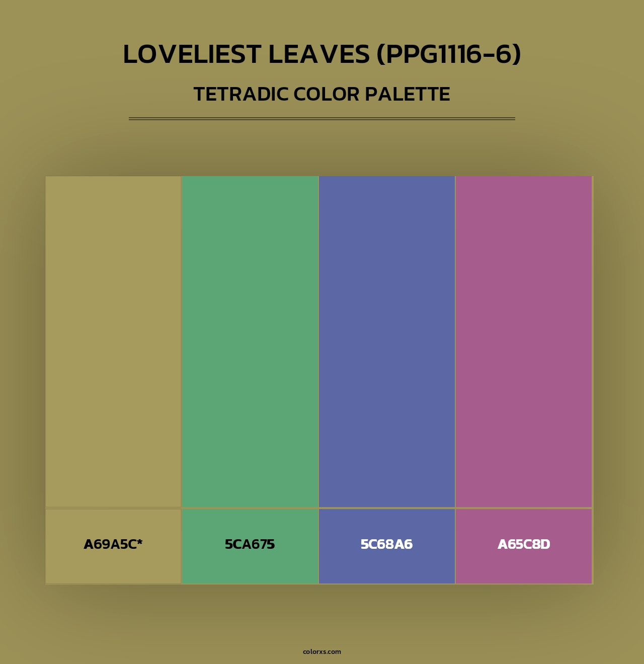 Loveliest Leaves (PPG1116-6) - Tetradic Color Palette
