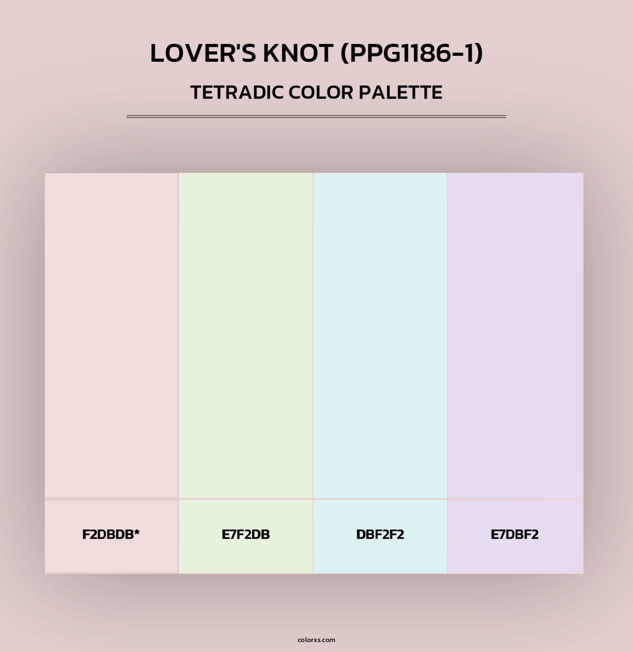 Lover's Knot (PPG1186-1) - Tetradic Color Palette