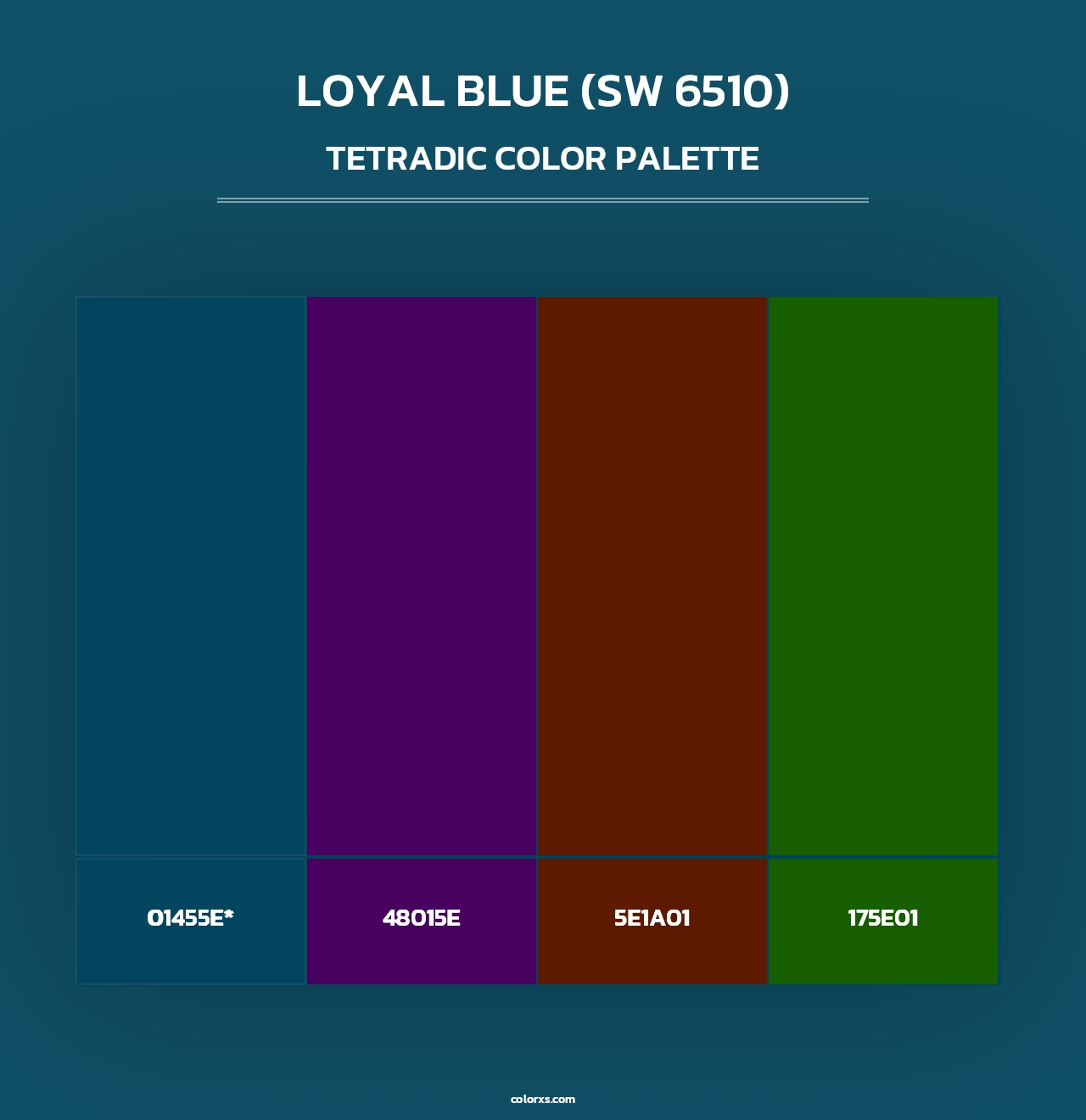 Loyal Blue (SW 6510) - Tetradic Color Palette