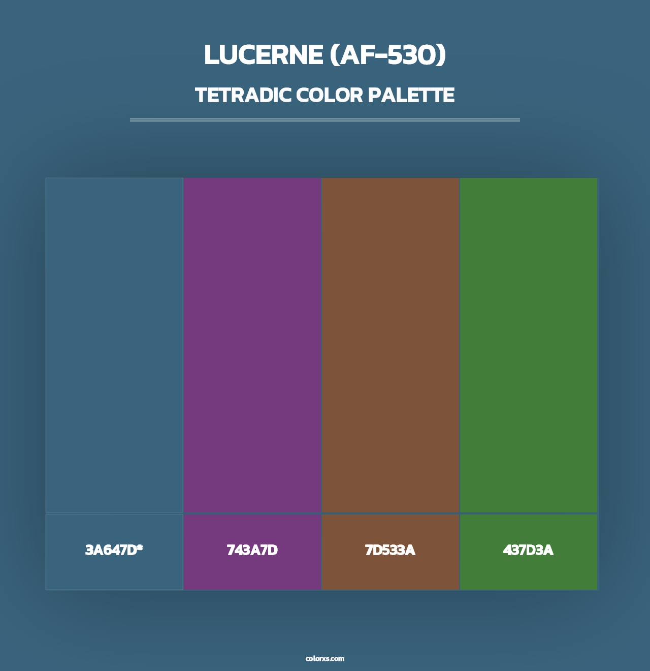 Lucerne (AF-530) - Tetradic Color Palette