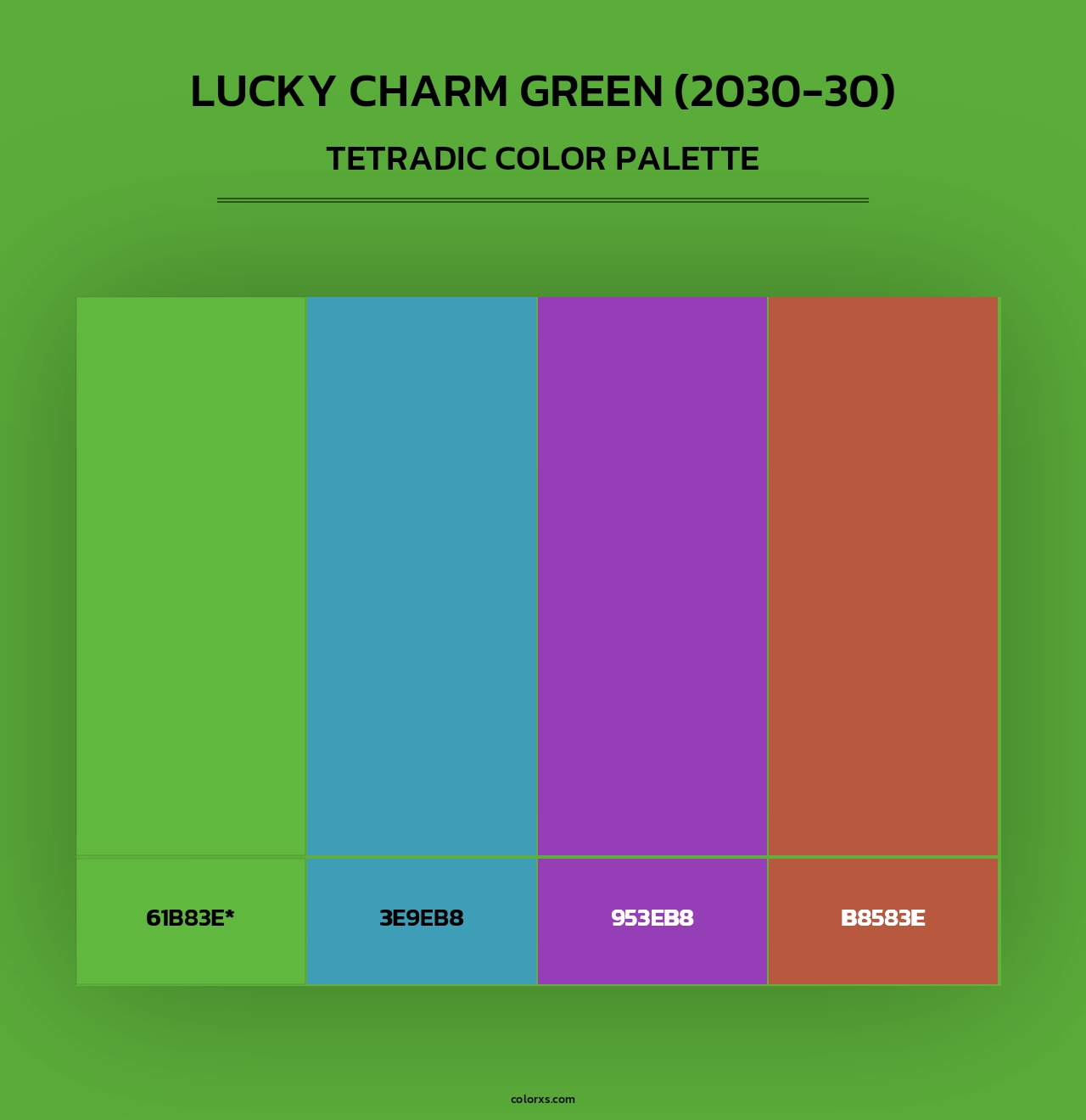 Lucky Charm Green (2030-30) - Tetradic Color Palette