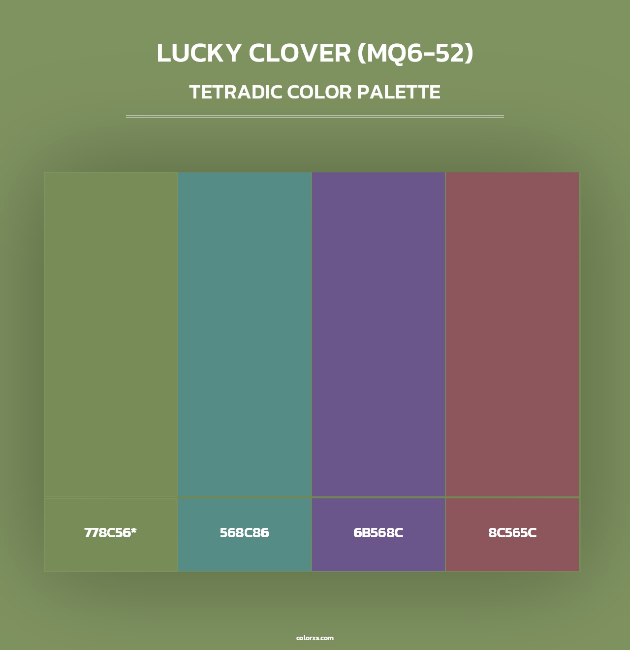 Lucky Clover (MQ6-52) - Tetradic Color Palette