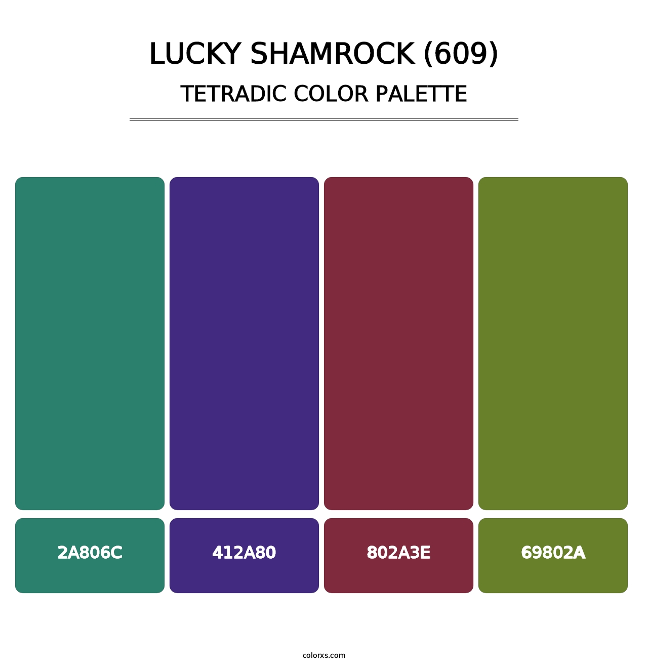 Lucky Shamrock (609) - Tetradic Color Palette