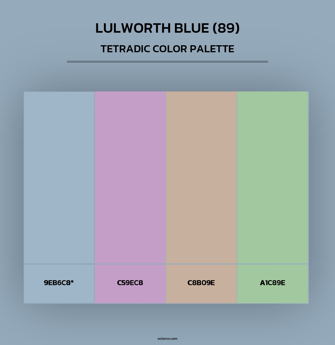 Lulworth Blue (89) - Tetradic Color Palette