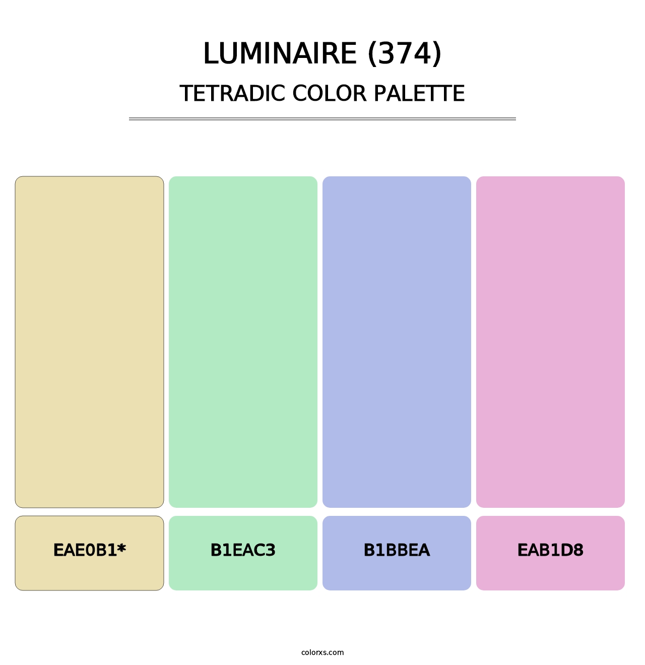 Luminaire (374) - Tetradic Color Palette