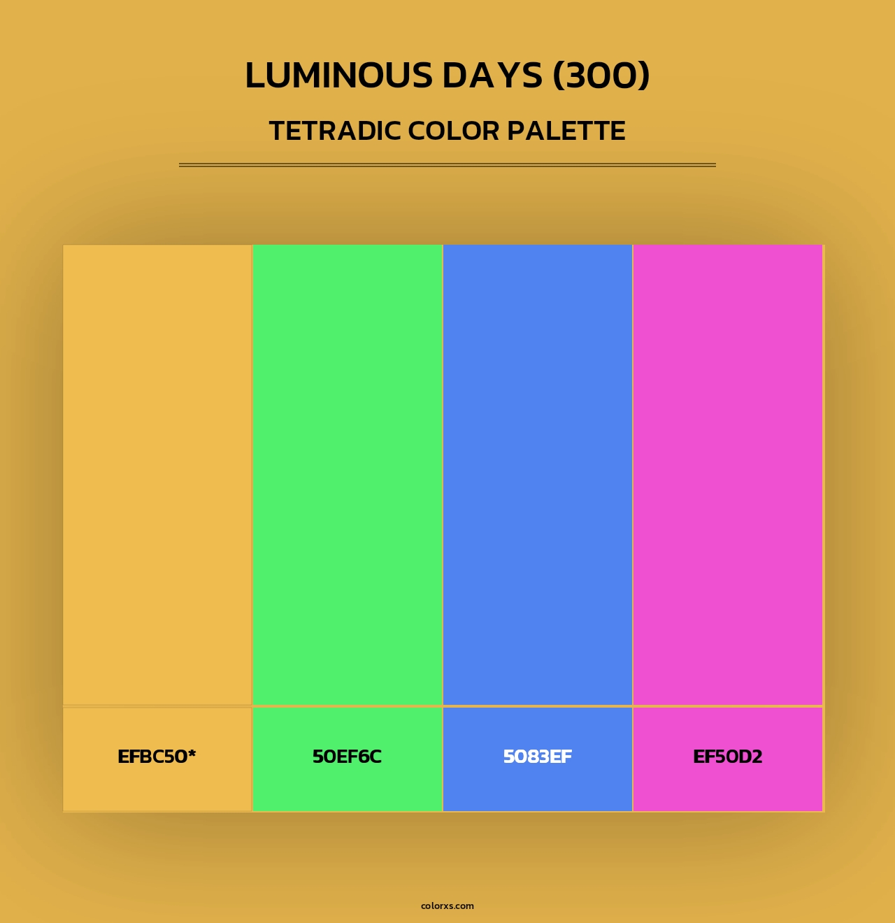 Luminous Days (300) - Tetradic Color Palette