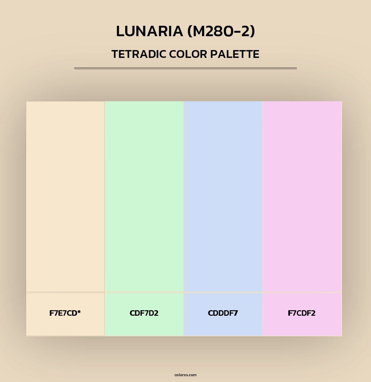 Lunaria (M280-2) - Tetradic Color Palette