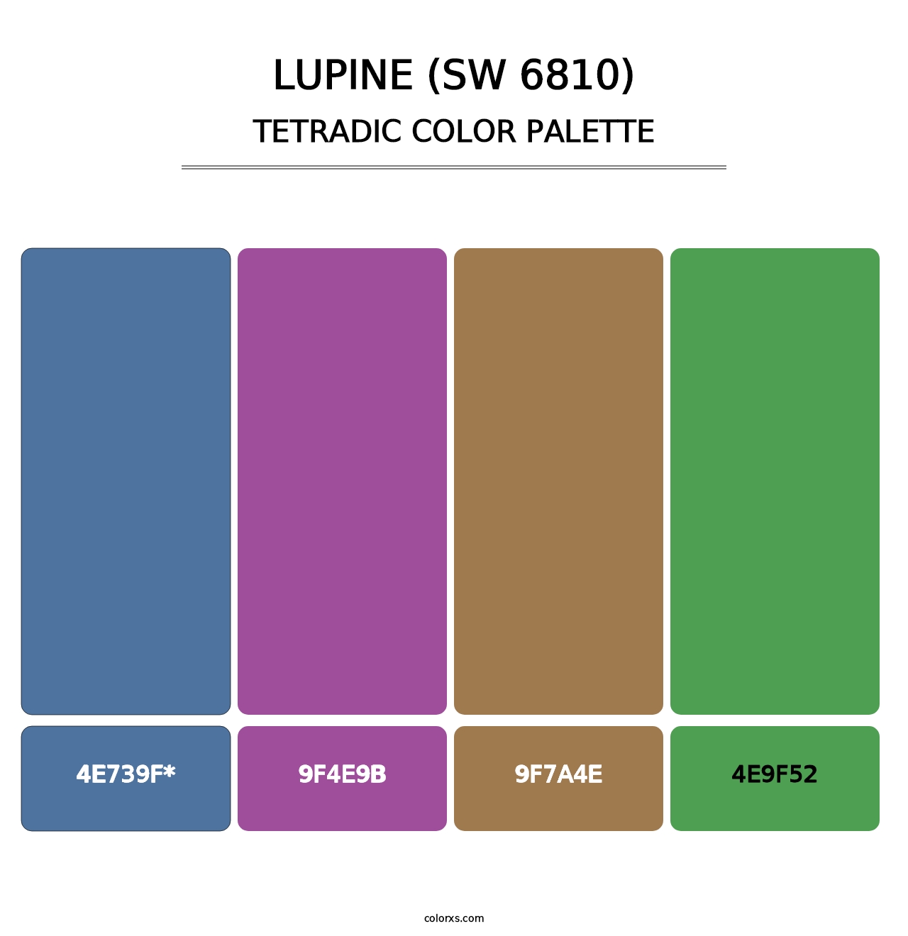 Lupine (SW 6810) - Tetradic Color Palette