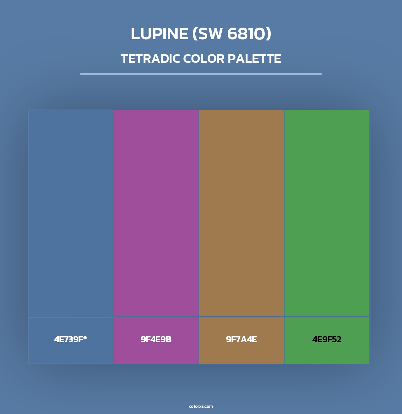 Lupine (SW 6810) - Tetradic Color Palette