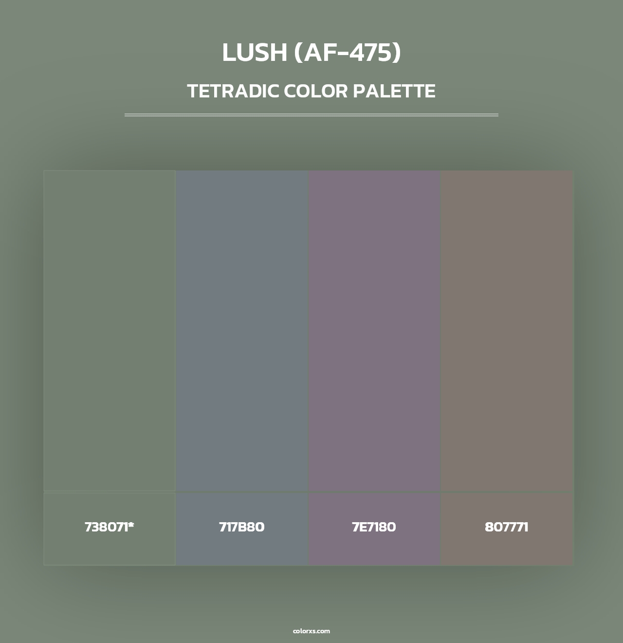 Lush (AF-475) - Tetradic Color Palette