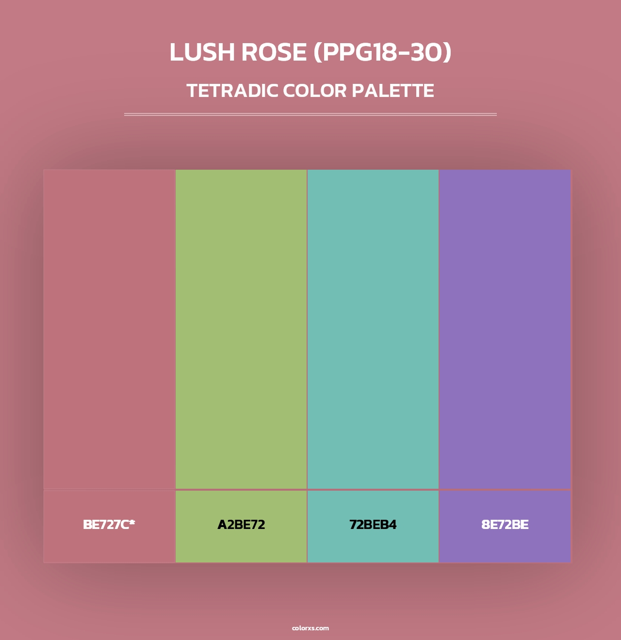 Lush Rose (PPG18-30) - Tetradic Color Palette
