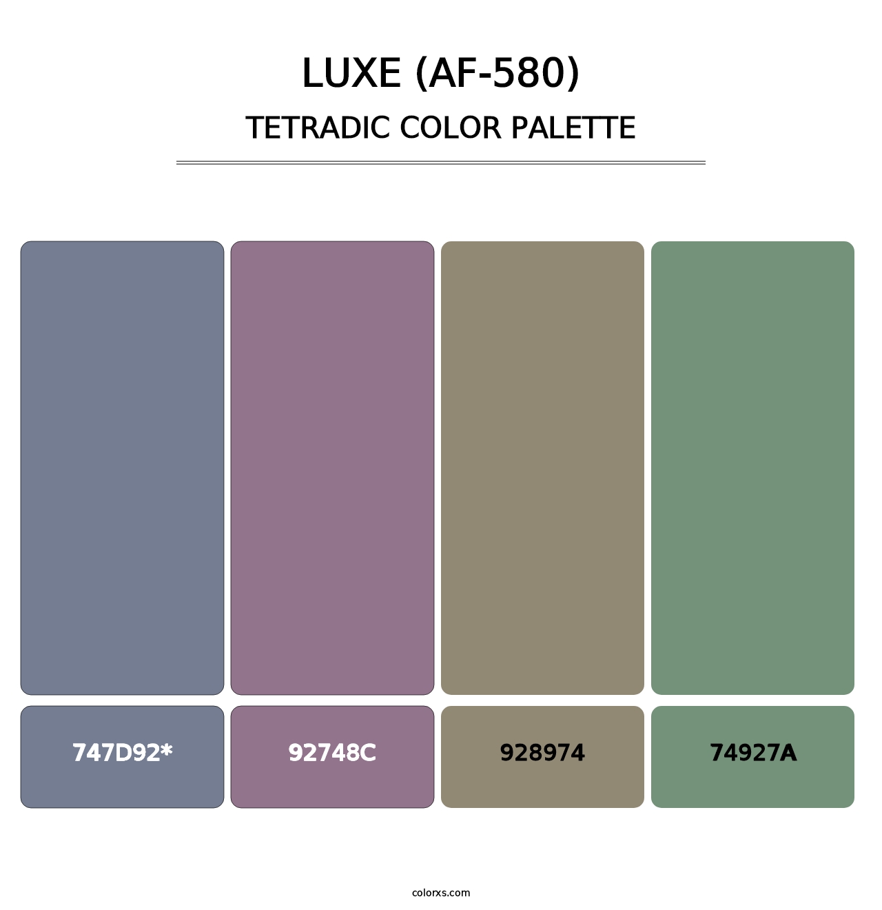 Luxe (AF-580) - Tetradic Color Palette