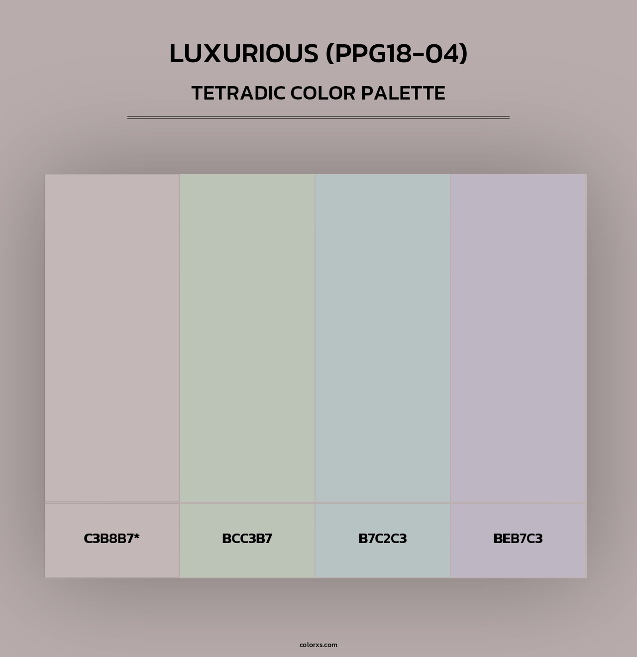 Luxurious (PPG18-04) - Tetradic Color Palette