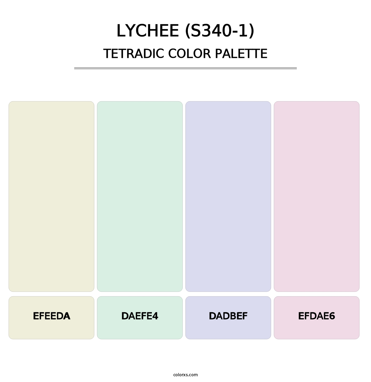 Lychee (S340-1) - Tetradic Color Palette