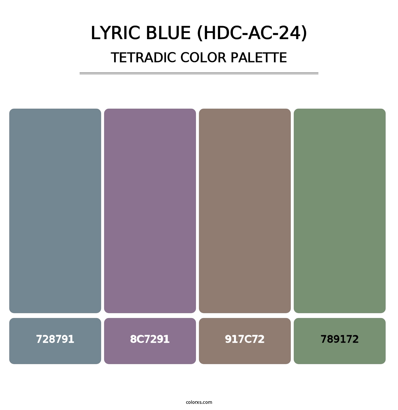 Lyric Blue (HDC-AC-24) - Tetradic Color Palette