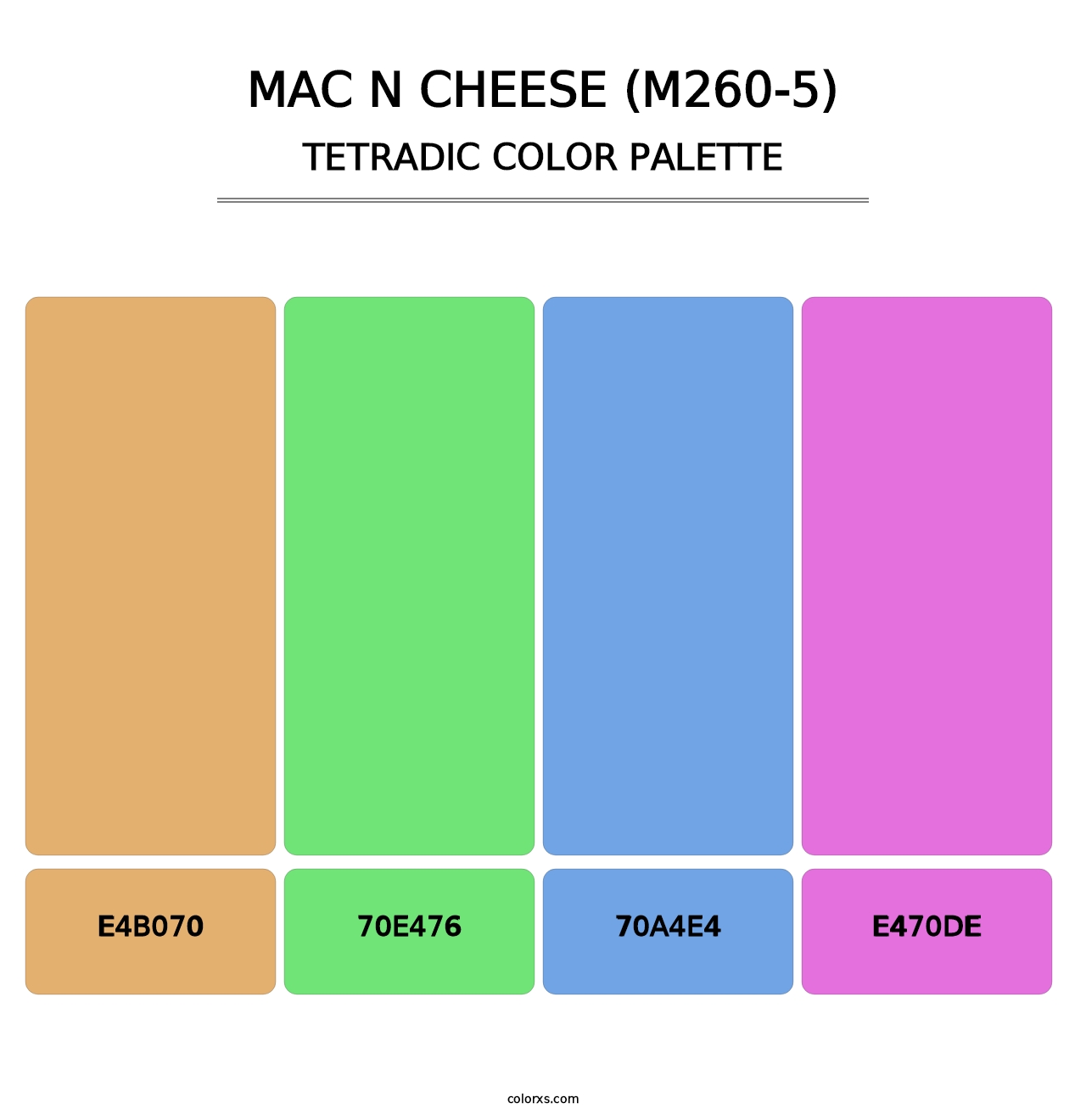 Mac N Cheese (M260-5) - Tetradic Color Palette