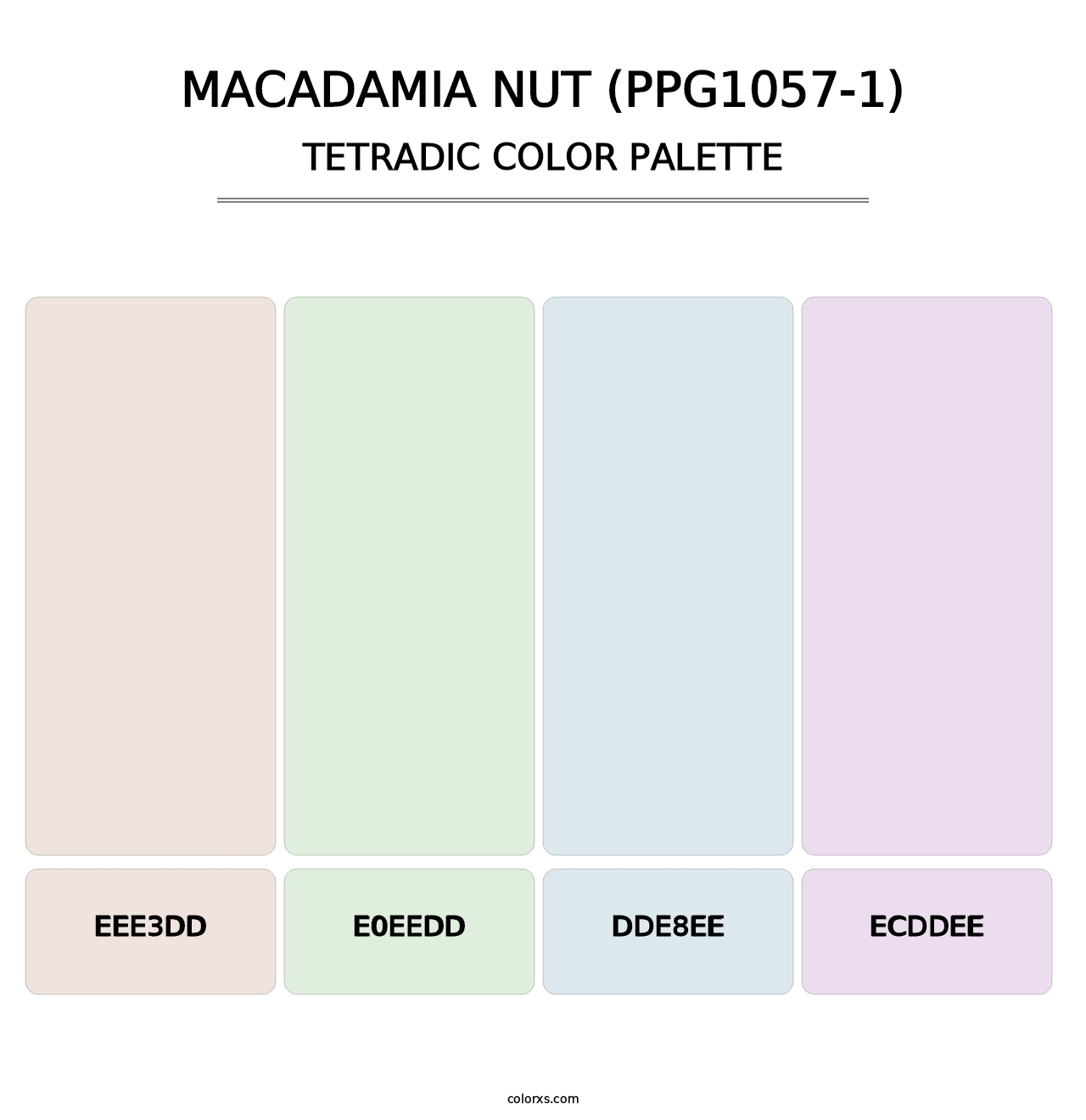 Macadamia Nut (PPG1057-1) - Tetradic Color Palette