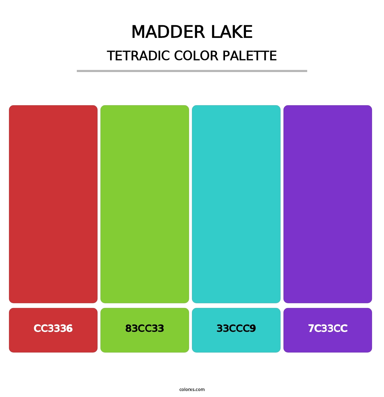 Madder Lake - Tetradic Color Palette