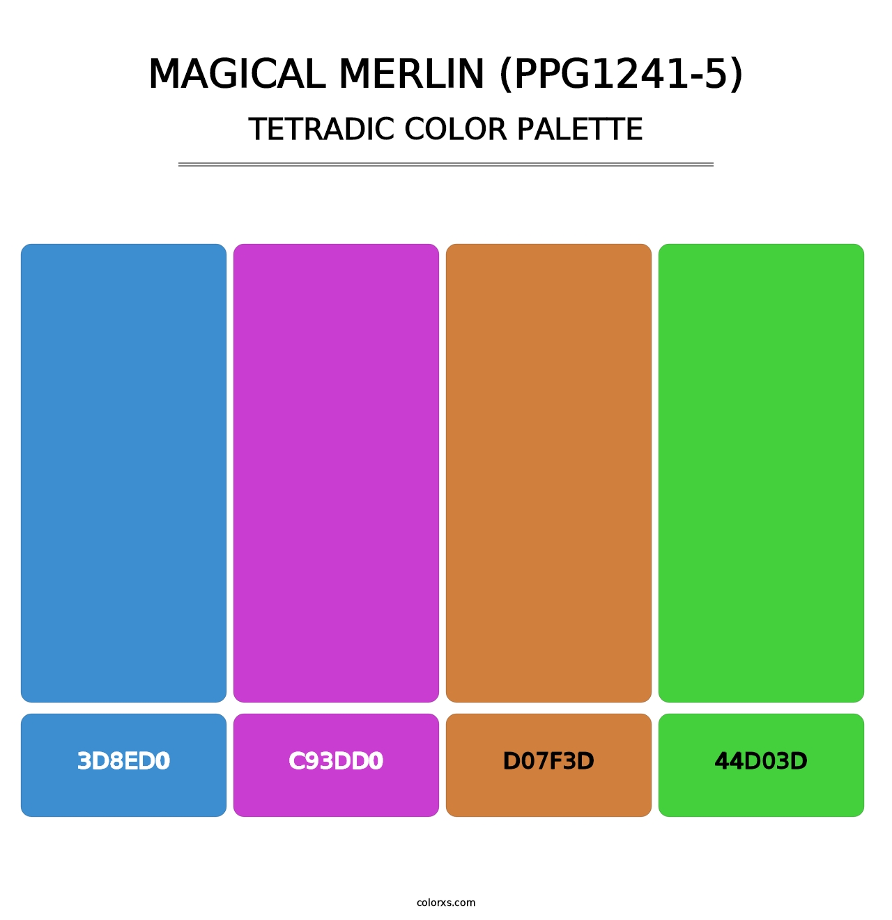 Magical Merlin (PPG1241-5) - Tetradic Color Palette