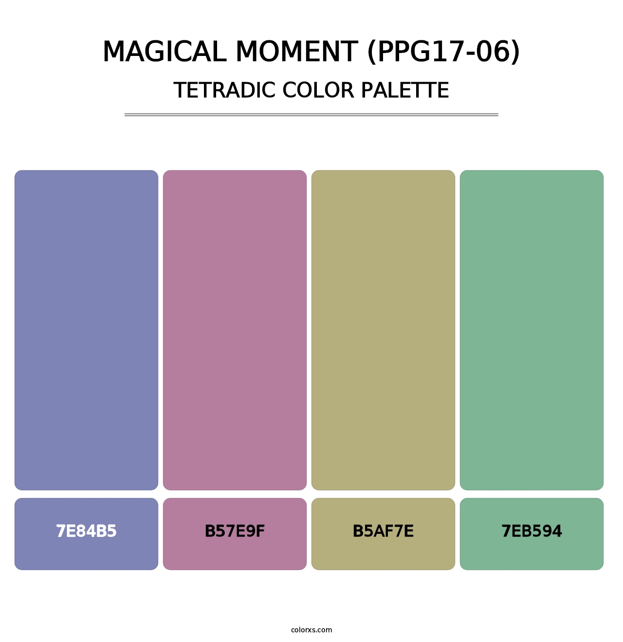 Magical Moment (PPG17-06) - Tetradic Color Palette