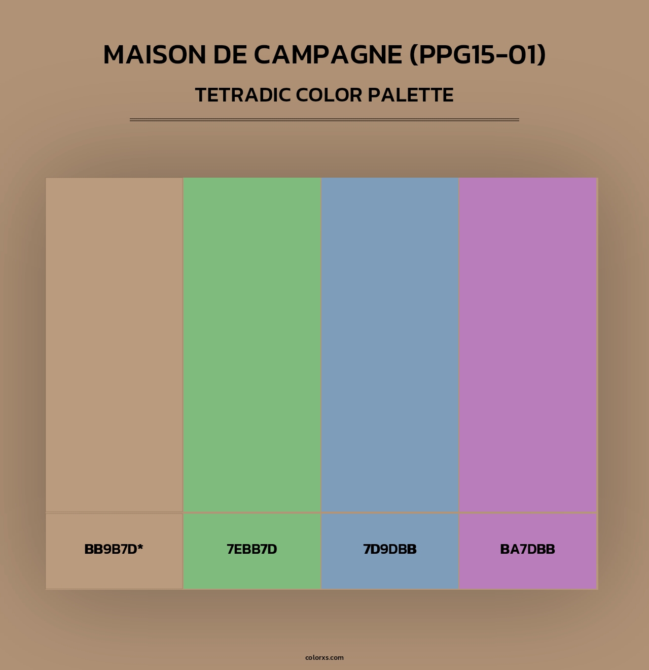 Maison De Campagne (PPG15-01) - Tetradic Color Palette